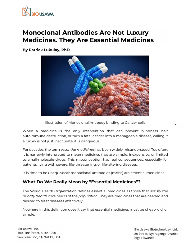 Monoclonal Antibodies Are Not Luxury Medicines. They Are Essential Medicines Image